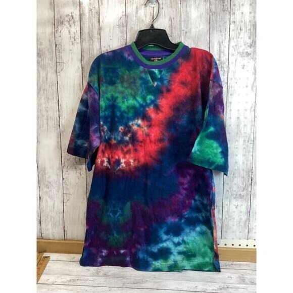 Grateful Dead Men T-Shirt Size Medium True Blue Tie Dye Hippie Festival Retro